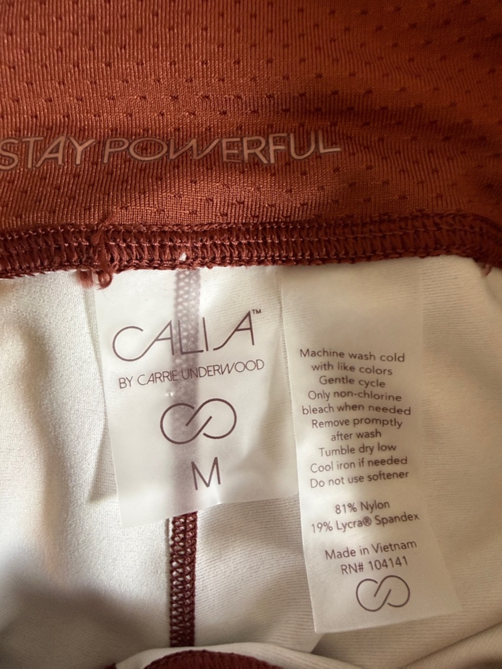 CALIA by Carrie Underwood Rust Camo Leggings - Picture 5 of 7